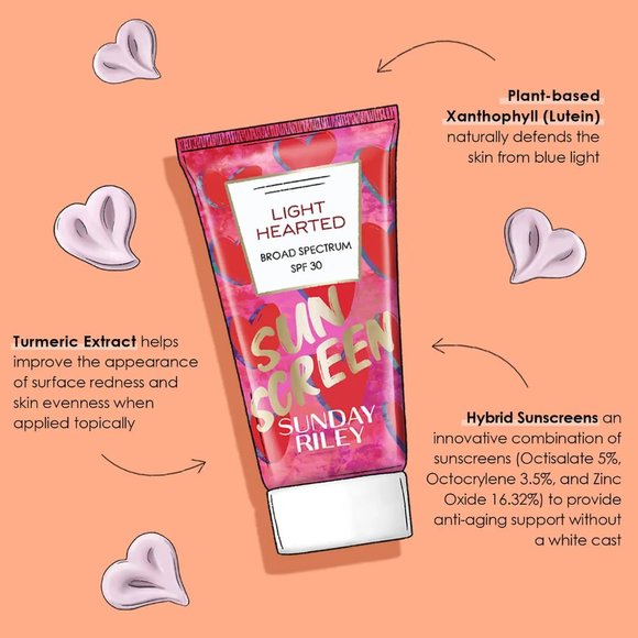 π New π Sunday Riley Light Hearted Broad Spectrum SPF 30 Sunscreen 45ml. - Picture 2 of 5